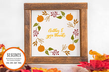 Load image into Gallery viewer, Thanksgiving SVG Bundle of Autumn Wreath Cut Files