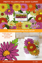 Load image into Gallery viewer, Retro Daisies Clipart - Hippie Boho Daisy PNGs