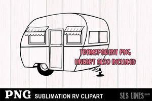 RV Camper Sublimation Clipart BUNDLE