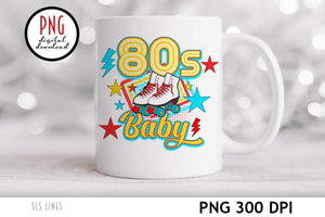 Retro 80s PNG - 80s Baby Roller Skate Design
