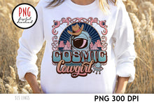 Load image into Gallery viewer, Cosmic Cowgirl PNG - Retro Space Western Design EXCLUSIVE
