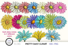 Load image into Gallery viewer, Daisy Clipart Bundle - Pretty Daisies PNG Set - SLS Lines