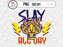 Load image into Gallery viewer, Tiger Sublimation | Slay All Day PNG | 80s Retro - SLS Lines