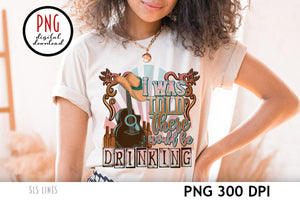 Western Cowboy & Music PNG - Alcohol Design EXCLUSIVE
