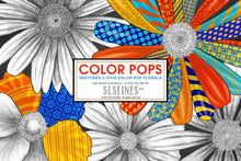 Load image into Gallery viewer, Vivid Pop Color Flowers Clipart Set