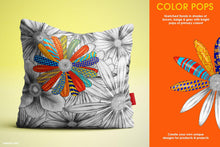 Load image into Gallery viewer, Vivid Pop Color Flowers Clipart Set - slslines