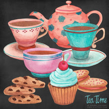 Load image into Gallery viewer, Tea Time &amp; Cookies Watercolor Set - slslines