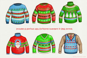 Ugly Christmas Sweater Clipart PNG