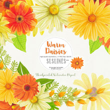 Load image into Gallery viewer, Warm Daisies Watercolor Clipart Set - slslines