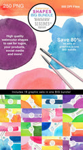 Load image into Gallery viewer, Watercolor Shapes Big Bundle Balls Boxes &amp; Splatters