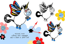 Load image into Gallery viewer, Whimsical Unicorns &amp; Rainbows Clipart