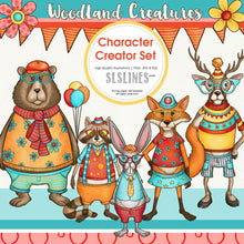 Load image into Gallery viewer, Woodland Creatures Character Creator Set - slslines