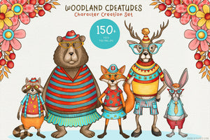 Woodland Creatures Character Creator Set