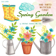 Load image into Gallery viewer, Spring Garden &amp; Boots Watercolor Set - slslines