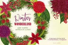 Load image into Gallery viewer, Winter Wonderland Christmas Watercolor Clipart