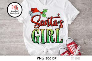Santa's Girl - Family Christmas Sublimation PNG