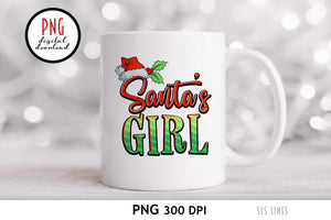 Santa's Girl - Family Christmas Sublimation PNG