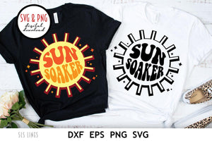 Summer SVG - Sun Soaker Retro Cut File