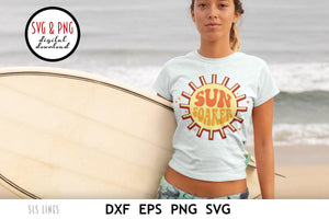 Summer SVG - Sun Soaker Retro Cut File