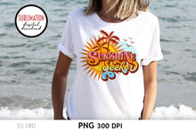 Load image into Gallery viewer, Summer Sublimation - Sunshine Seeker with Palm Trees PNG