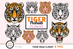 Tiger Clipart | Tiger Portraits & Lineart PNG