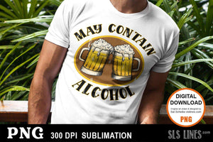 Alcohol Sublimation Bundle - 10 Drinking Designs PNG - SLSLines