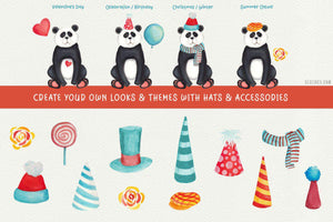 Animal Friends Party & Celebration Clipart - SLSLines