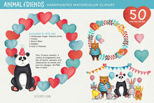 Load image into Gallery viewer, Animal Friends Party &amp; Celebration Clipart - SLSLines