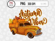 Load image into Gallery viewer, Autumn Sublimation Design - Vintage Truck Autumn Vibes - SLSLines