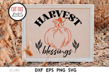 Load image into Gallery viewer, Autumn SVG | Harvest Blessings Fall Cut File - SLSLines