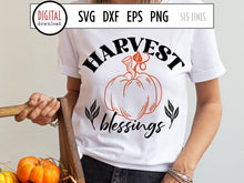 Load image into Gallery viewer, Autumn SVG | Harvest Blessings Fall Cut File - SLSLines