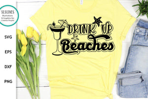 Beach Drinks Bundle - Summer Vacation Cut Files for Cricut & Silhouette - SLSLines
