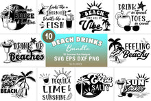 Load image into Gallery viewer, Beach Drinks Bundle - Summer Vacation Cut Files for Cricut &amp; Silhouette - SLSLines