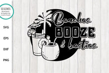 Load image into Gallery viewer, Beach Drinks SVG - Beaches, Booze &amp; Besties Cut File - SLSLines