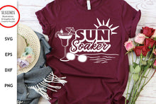 Load image into Gallery viewer, Beach Drinks SVG - Sun Soaker Cut File - SLSLines