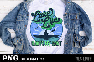Boating & Lake Sublimation - Lake Life PNG - SLSLines
