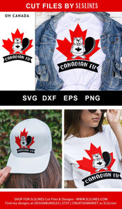 Canada Day Beaver SVG - Canadian Eh Cut File - SLSLines