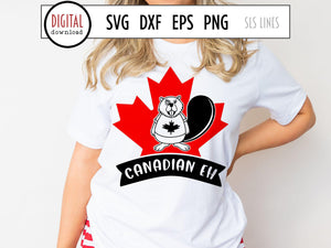 Canada Day Beaver SVG - Canadian Eh Cut File - SLSLines