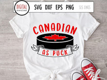 Load image into Gallery viewer, Canada Day SVG - Canadian as Puck Cut File - SLSLines