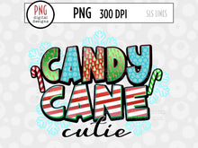 Load image into Gallery viewer, Candy Cane Cutie - Christmas Sublimation PNG - SLSLines