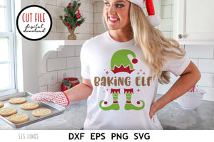 Christmas Baking SVG - Baking Elf PNG - SLSLines