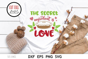 Christmas Baking SVG - The Secret Ingredient is Love PNG - SLSLines