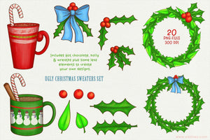 Christmas Clipart Bundle - 10 Sets in 1 - SLSLines