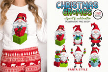 Load image into Gallery viewer, Christmas Gnome Clipart - Santa Claus Gnomes PNG - SLSLines