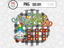 Load image into Gallery viewer, Christmas Gnome Sublimation - Brightly Lit Plaid PNG - SLSLines