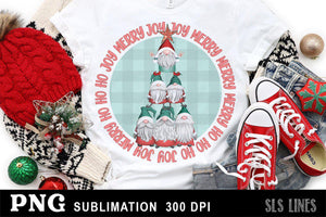 Christmas Gnome Sublimation - Christmas Tree Gnomes PNG - SLSLines