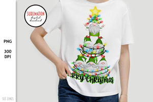 Christmas Gnome Sublimation - Merry Christmas Tree Gnomes PNG - SLSLines