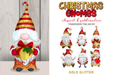 Load image into Gallery viewer, Christmas Gnomes BUNDLE - Holiday Gnome Clipart Set - 30 PNGs - SLSLines