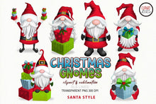 Load image into Gallery viewer, Christmas Gnomes Sublimation Bundle | Holiday Gnome Clipart - SLSLines