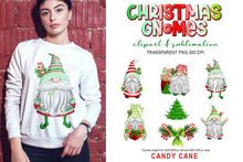 Load image into Gallery viewer, Christmas Gnomes Sublimation | Candy Cane Gnome Set - SLSLines